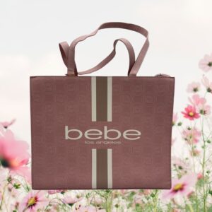 Bebe Large Pink Tote w/ Matching Wristlet